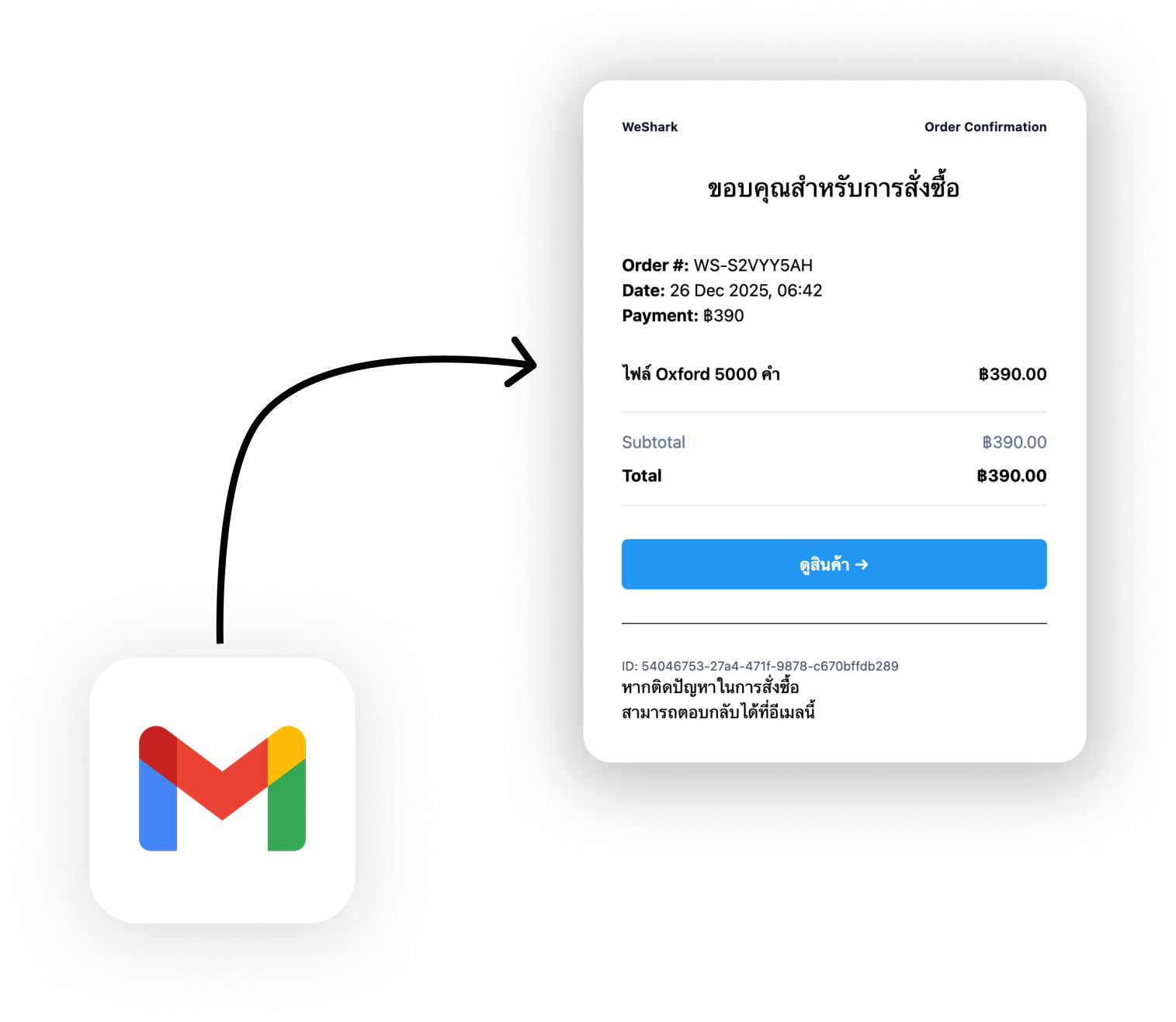 แนบใบเสร็จทางอีเมล